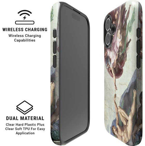 Creation of Adam by Michelangelo iPhone 16 Plus Magsafe Impact Case
